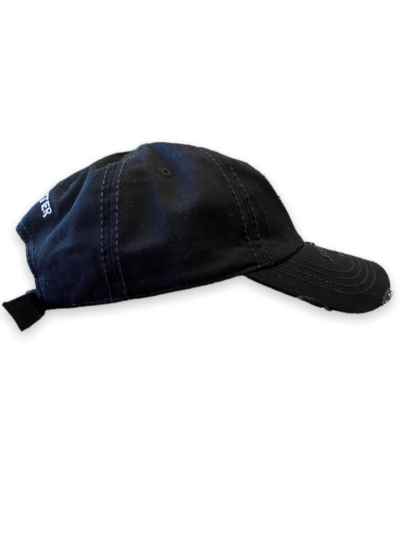 Baseball Cap Black Distressed