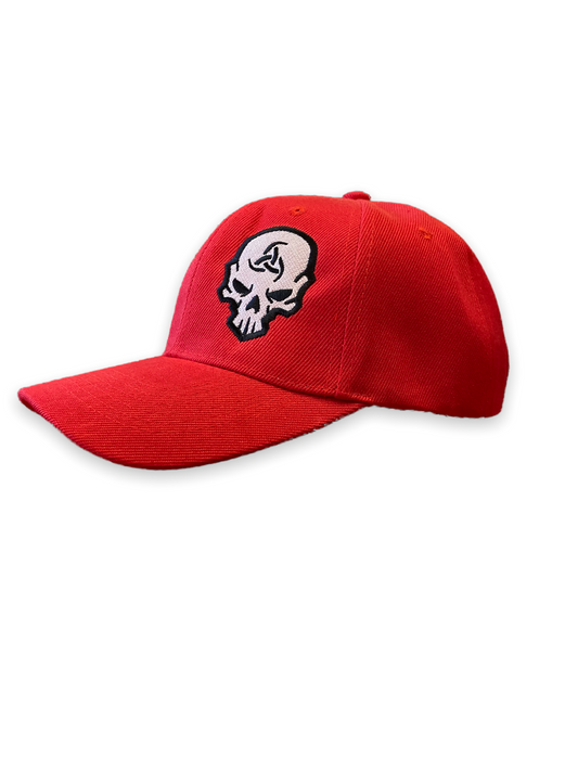 Baseball Cap Red (Skull Left)