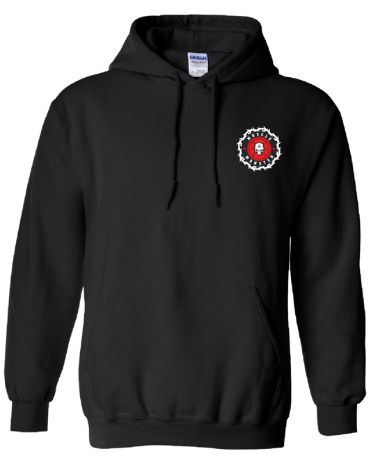 Womens Pullover Hoodie - Stay Blessed Stay Strong Gothic