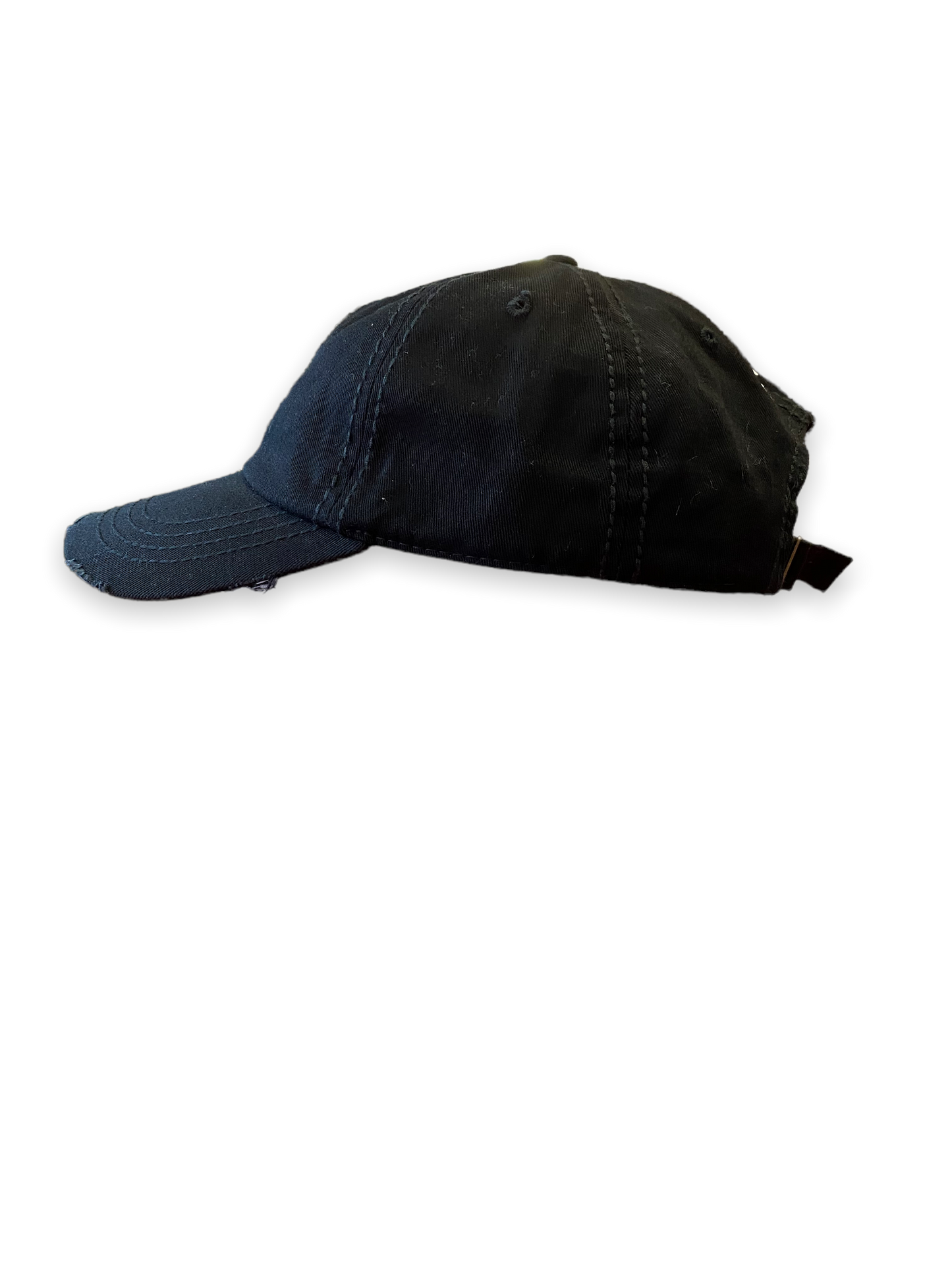 Baseball Cap Black Distressed