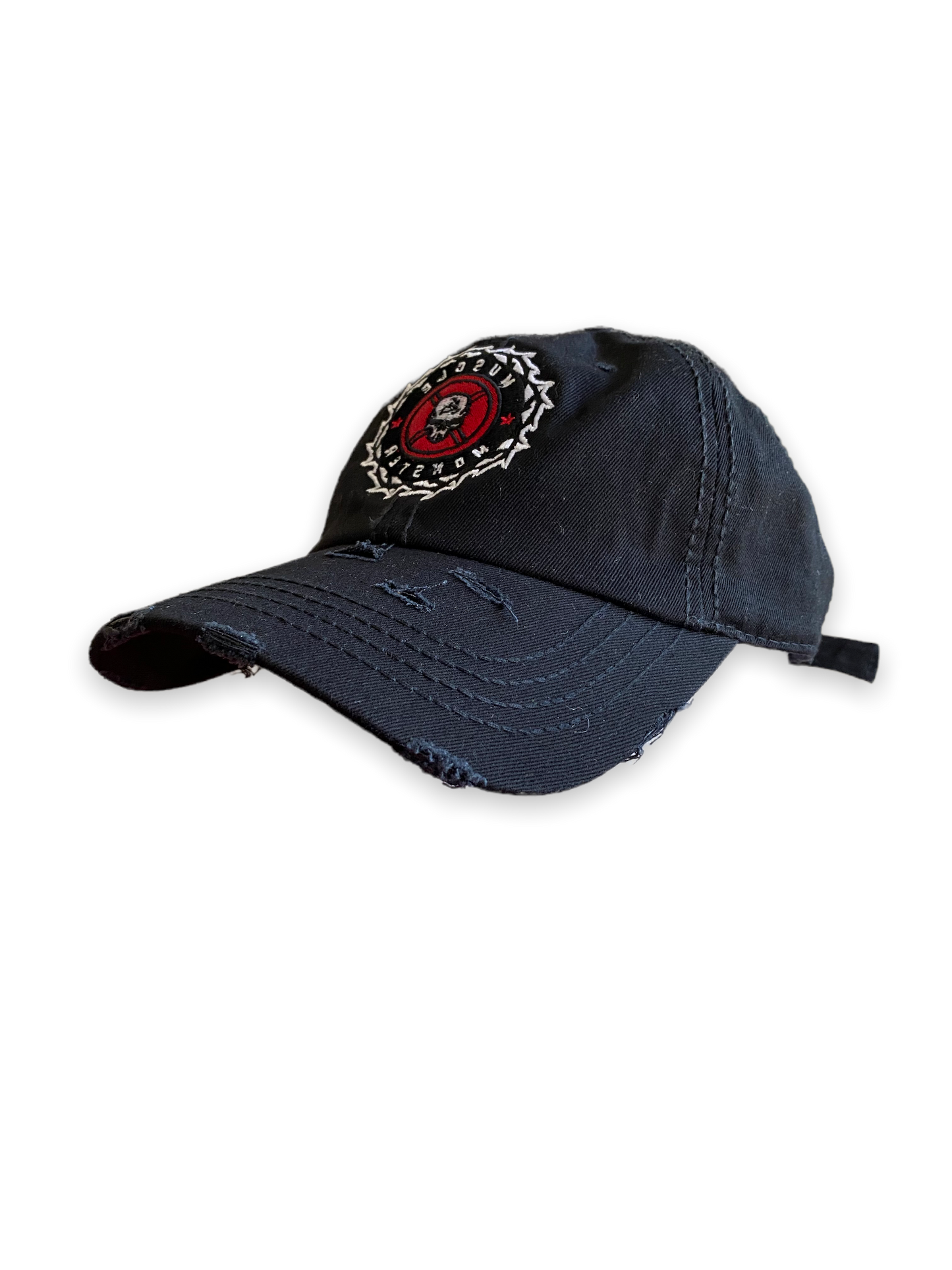 Baseball Cap Black Distressed