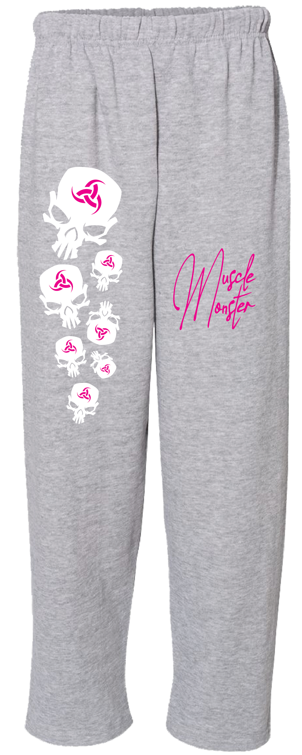 Womens Sweatpants Gray Multi Skull 19985