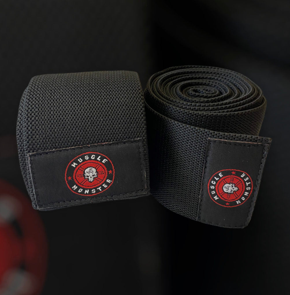 Knee Wraps - 80" - BLACK