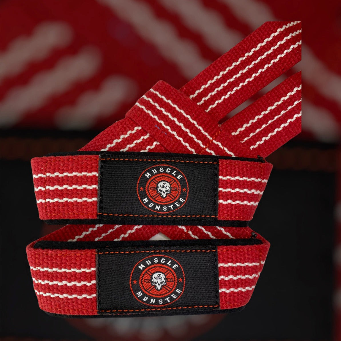 Lifting Straps XL - RED with WHITE