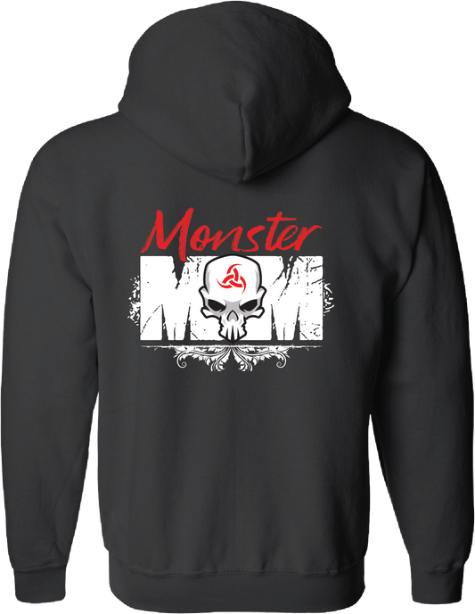 Womens Full Zip Hoodie - Monster Mom