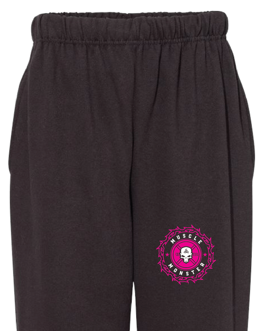 Womens Sweatpants Black MM Crown Logo 48492