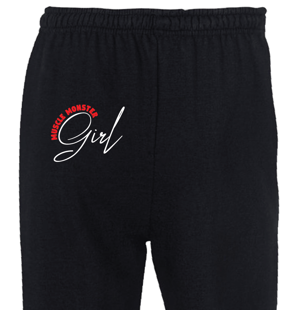 Womens Sweatpants Black MM Girl G182