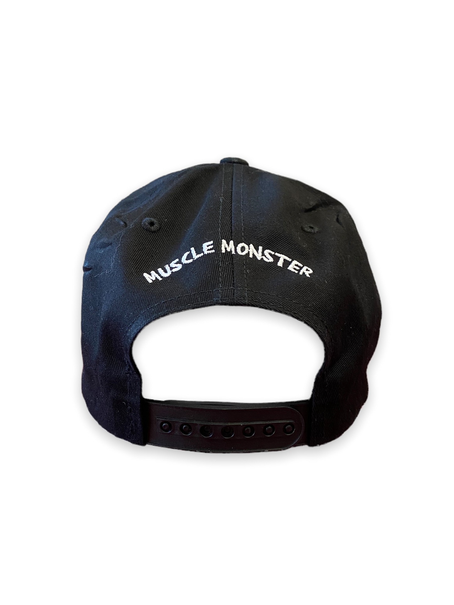 Baseball Cap Flat Bill Black (Skull left)