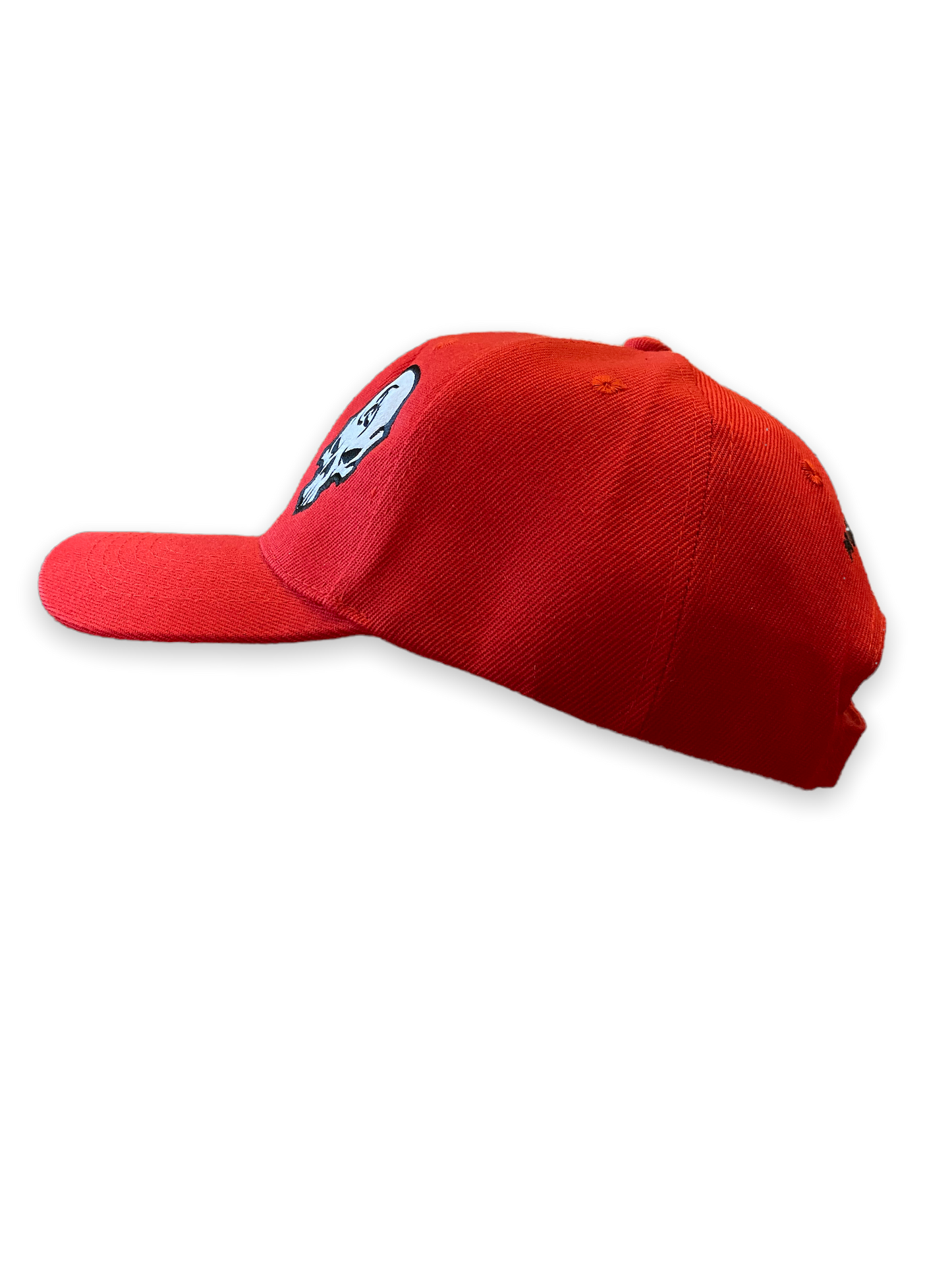 Baseball Cap Red (Skull Left)