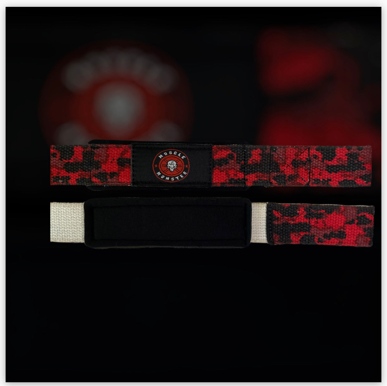 Lifting Straps XL - RED/BLACK CAMO