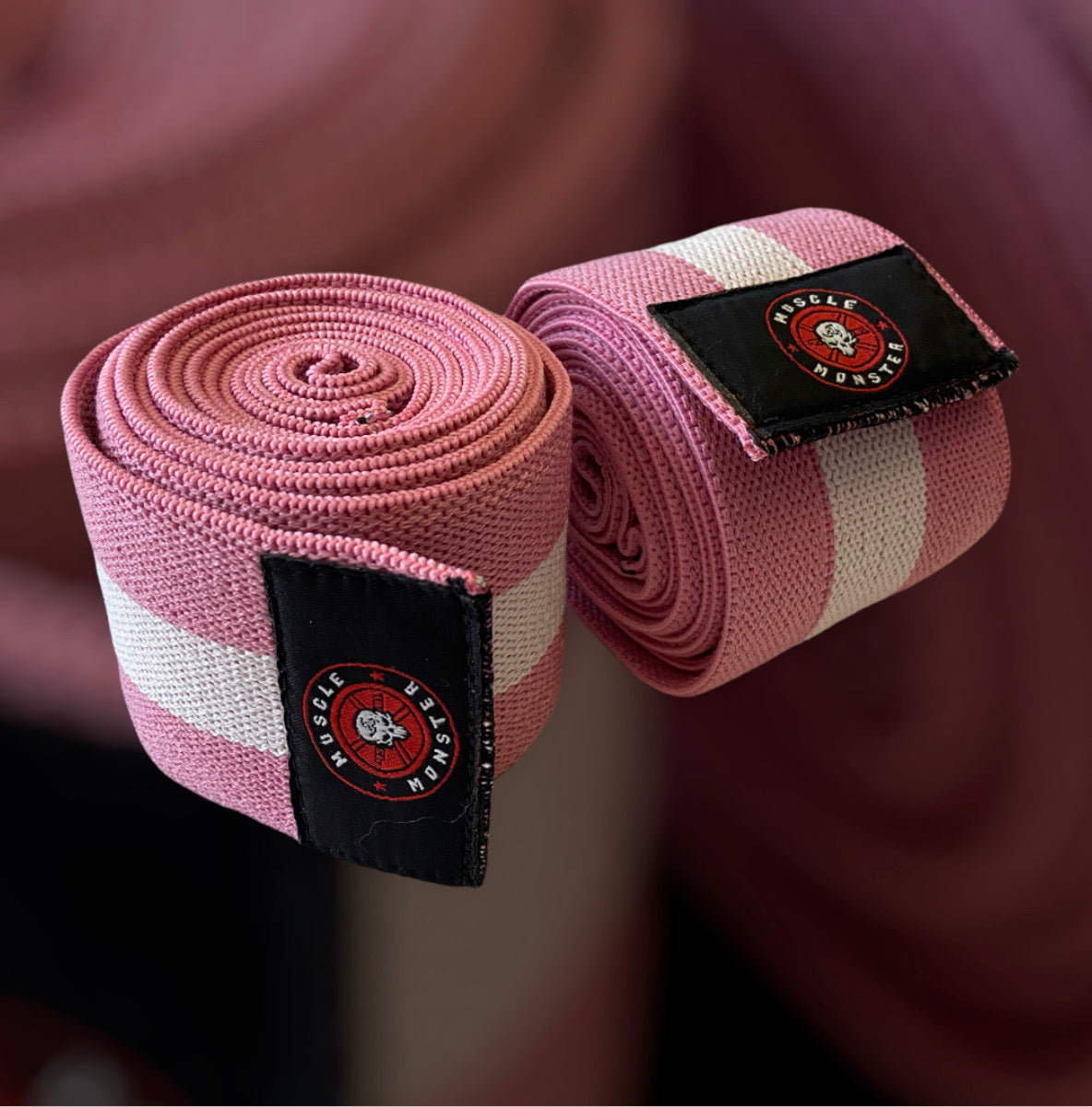 Knee Wraps - 80" - PINK/WHITE