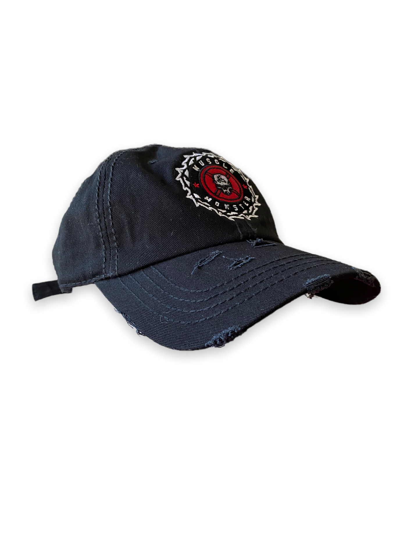 Baseball Cap Black Distressed