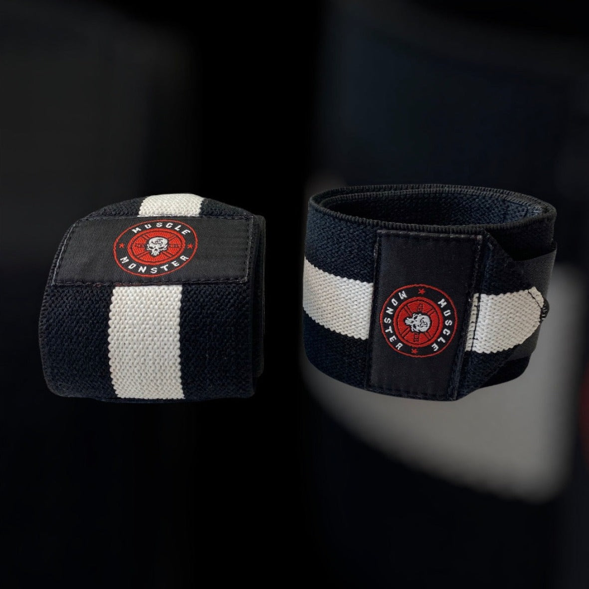 Wrist Wraps - BLACK/WHITE - 18.5"