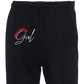Womens Sweatpants Black MM Girl G182