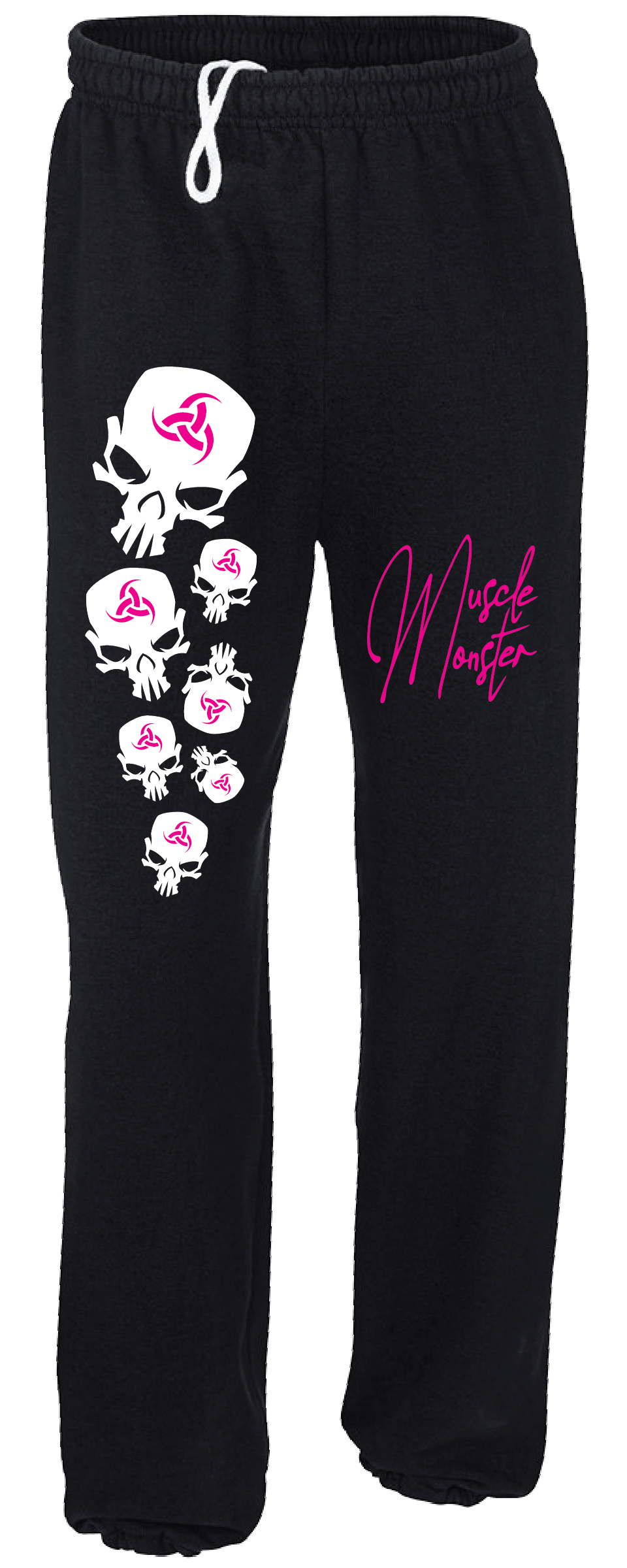 Womens Sweatpants Black Multi Skull G182